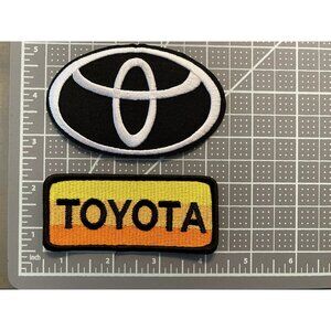 (2) Lot Toyota Motorsports Racing Truck Car 4in Patch Iron / Sew-On